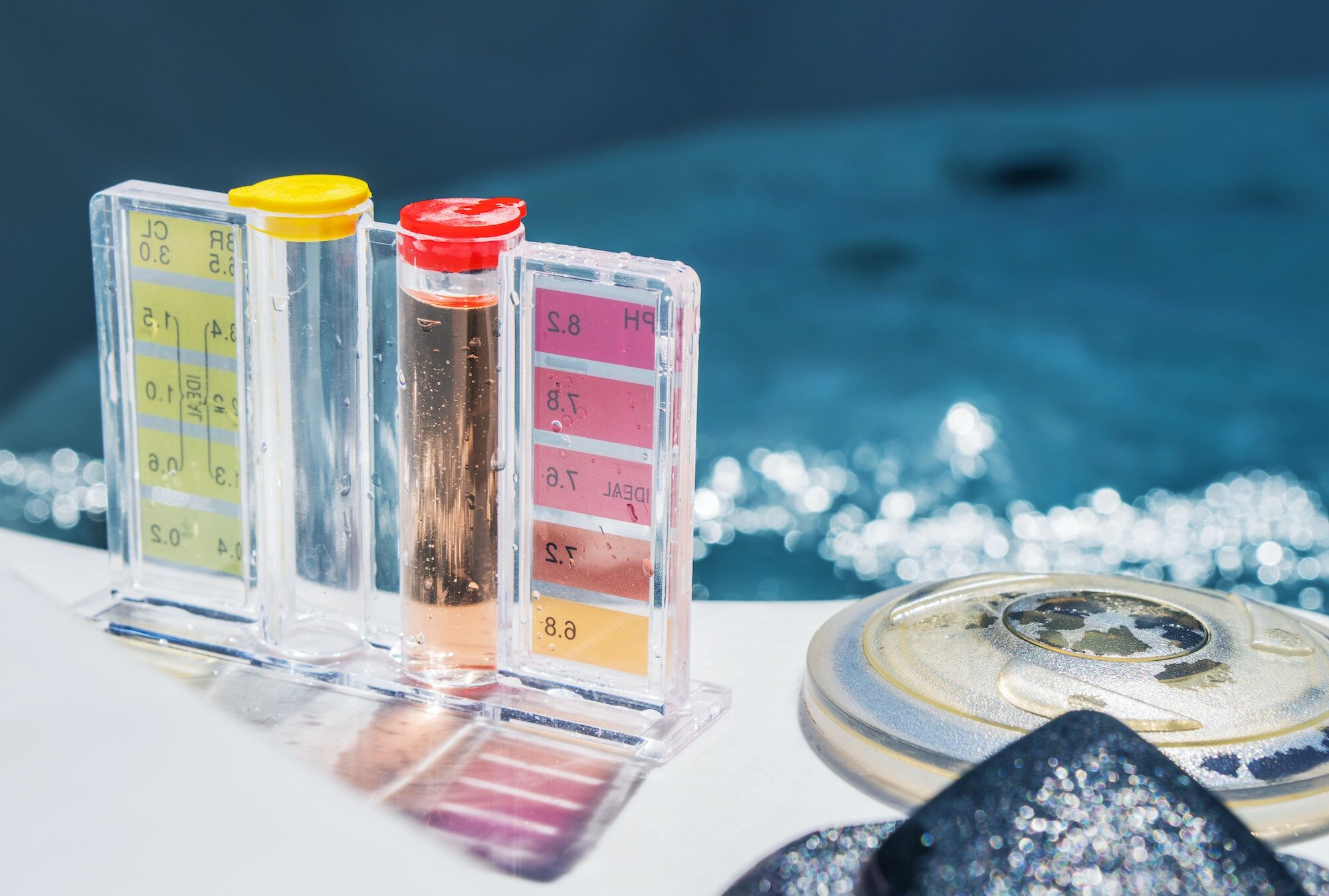 Swimming Pool Water Chlorine and PH Level Test